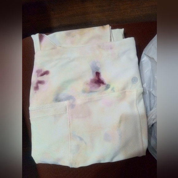 CALIA by Carrie Underwood Women's Leggings with Cream and Purple Design - Picture 3 of 5